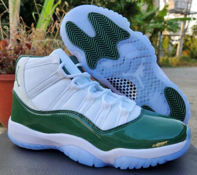 Air Jordan 11 Retro White Green - Click Image to Close